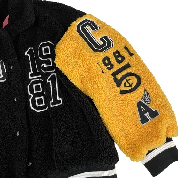 Azalea Wang Pick A Vowel Teddy Varsity Bomber Jacket Medium RARE - Picture 8 of 15